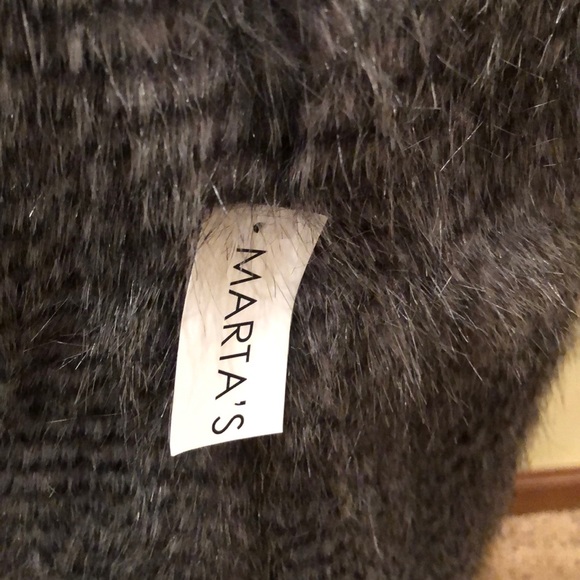 Jack by BB Dakota Revolve Boho Gray Black Faux Fur Vest Small - Picture 7 of 10